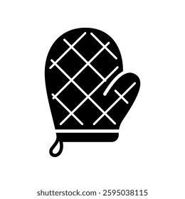 Oven mitts icon isolated on white background.