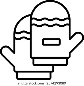 Oven mitts vector icon. Can be used for printing, mobile and web applications.