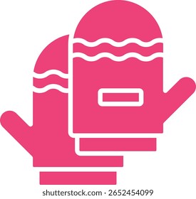Ícone de vetor de luvas de forno. Pode ser usado para impressão, aplicativos móveis e da Web.