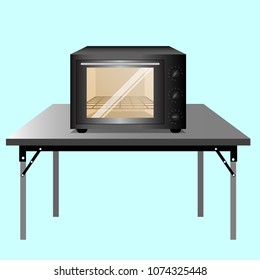 Oven on the table