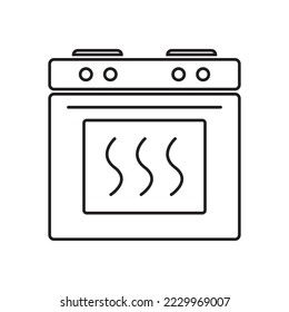 Oven outline icon. linear style sign for mobile concept and web design. Stove simple line vector icon. Symbol, logo illustration. Pixel perfect vector graphics