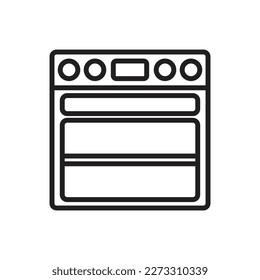 Oven Outline Icon Vector Illustrator