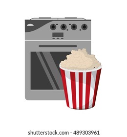oven and popcorn icon