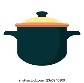 oven pot design over white