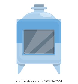 Icono de la máquina de presionar el formulario. Caricatura de Oven forma de prensa máquina icono vector para diseño web aislado en fondo blanco