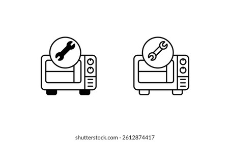Oven Repair icon design with white background stock illustration