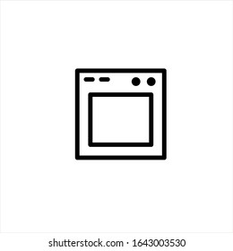 Oven Simple Line Icon Vector Illustration