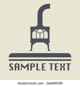 Oven stove icon or sign, vector illustration
