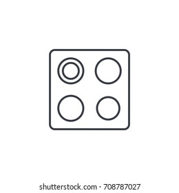 oven stove thin line icon. Linear vector illustration. Pictogram isolated on white background