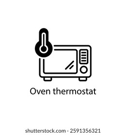 Oven thermostat vector icon stock illustration
