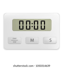 Oven timer mockup. Realistic illustration of oven timer vector mockup for web