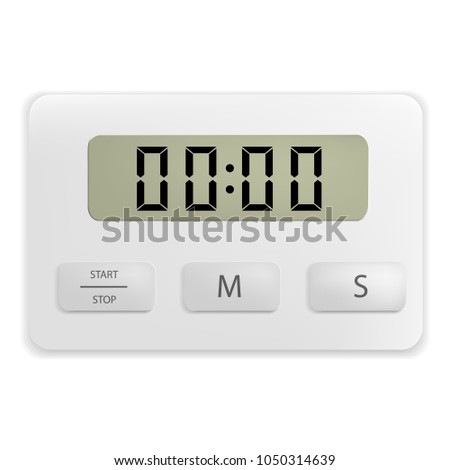 Oven timer mockup. Realistic illustration of oven timer vector mockup for web