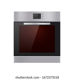 Oven. Vector 3d illustration isolated on white background