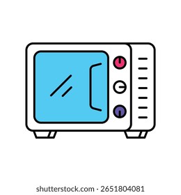 Ícone de estilo de ilustração de contorno Preenchido com vetor de forno. Arquivo EPS 10