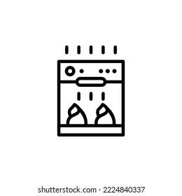 icono del vector del horno. estilo de contorno de icono de panadería. uso perfecto para logotipo, presentación, sitio web y más. estilo de línea de diseño de iconos simple