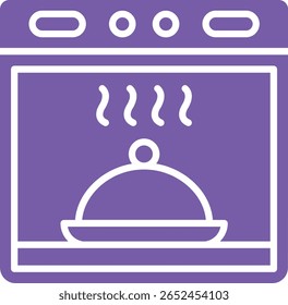 Ícone de vetor de forno. Pode ser usado para impressão, aplicativos móveis e da Web.