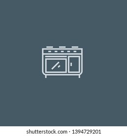 Oven vector icon. Oven concept stroke symbol design. Thin graphic elements vector illustration, outline pattern for your web site design, logo, UI. EPS 10.