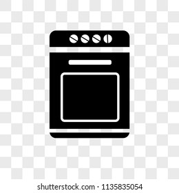 Oven vector icon on transparent background, Oven icon