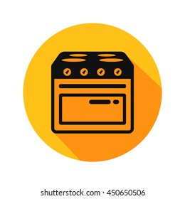 Oven vector. Icon for web and mobile application. Flat design style.