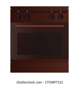 Oven vector icon.Cartoon vector icon isolated on white background oven.