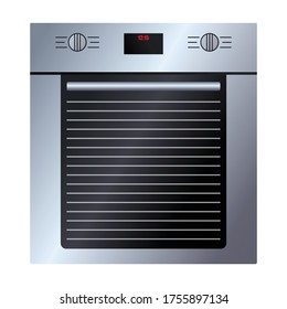 Icono de vector de horno.Icono de vector de dibujos animados aislado en horno de fondo blanco.