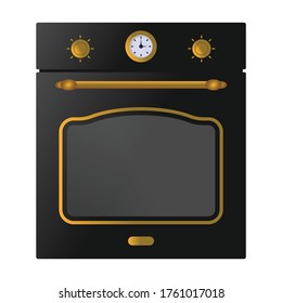 Oven vector icon.Cartoon vector icon isolated on white background oven.