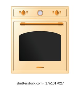 Oven vector icon.Cartoon vector icon isolated on white background oven.