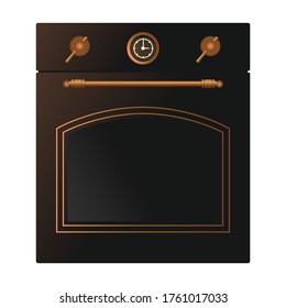 Oven vector icon.Cartoon vector icon isolated on white background oven.