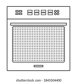 Oven vector icon.Outline vector icon isolated on white background oven.