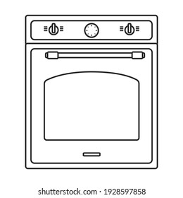 Icono de vector de horquilla.Icono de vector de contorno aislado en horno de fondo blanco.