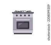 Oven vector illustration, oven flat icon