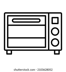 Oven-Vektorgrafik-Rahmensymbol einzeln auf weißem Hintergrund
