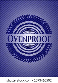   Ovenproof badge with denim texture