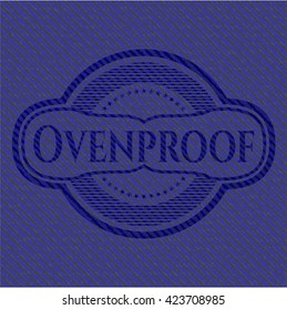 Insignia a prueba de horno con textura jean