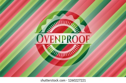Ovenproof christmas badge background.