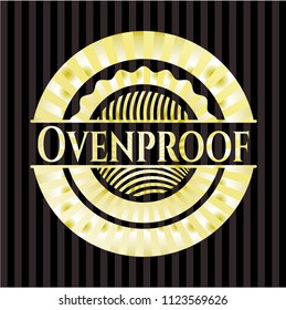 Ovenproof gold badge or emblem