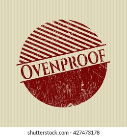 Ovenproof grunge style stamp