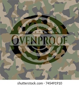 Ovenproof on camo pattern