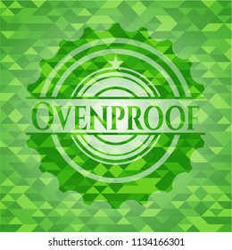 Ovenproof realistic green mosaic emblem