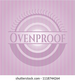 Ovenproof realistic pink emblem