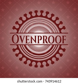 Ovenproof retro red emblem