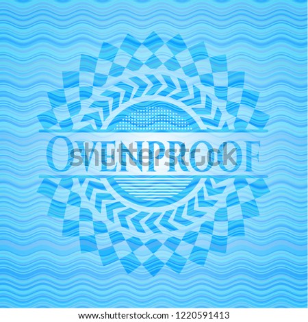 Ovenproof water wave emblem.