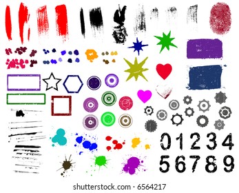 Over 90 Grunge elements - Highly Detailed vector grunge elements Separately grouped and layered for easy use.