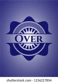Over badge with denim texture