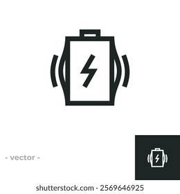 Over charge icon isolated on white background. Vector illustrations are made with vector-based software, not AI generated results.