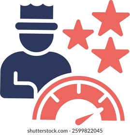 Over Confidence Icon Element For Design And Vector