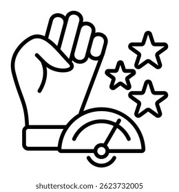 Over Confidence Icon Element For Design