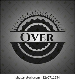 Over dark emblem. Retro