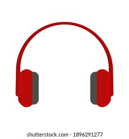 Over ear wireless headphones for music icon vector
