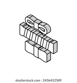 over grips tennis accessory isometric icon vector. over grips tennis accessory sign. isolated symbol illustration